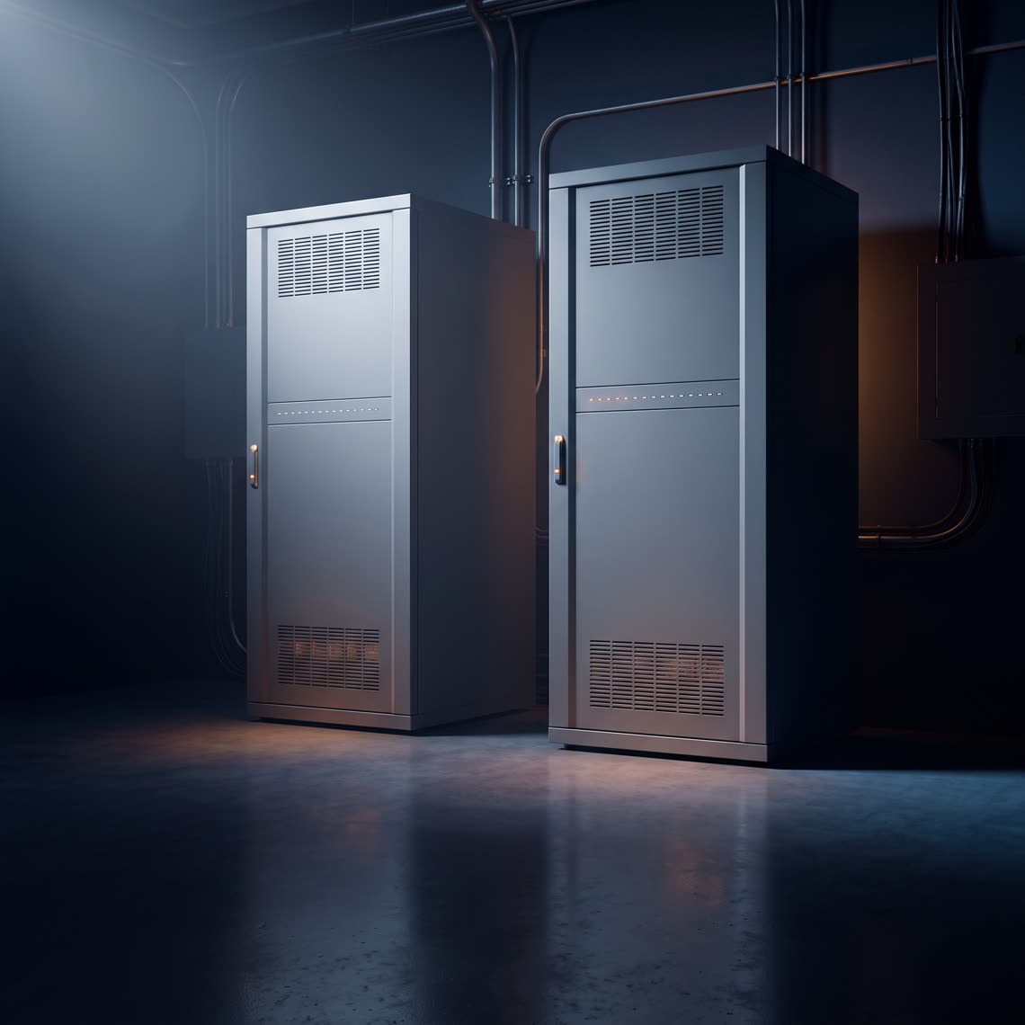Dos unidades UPS id&eacute;nticas e independientes en una sala el&eacute;ctrica