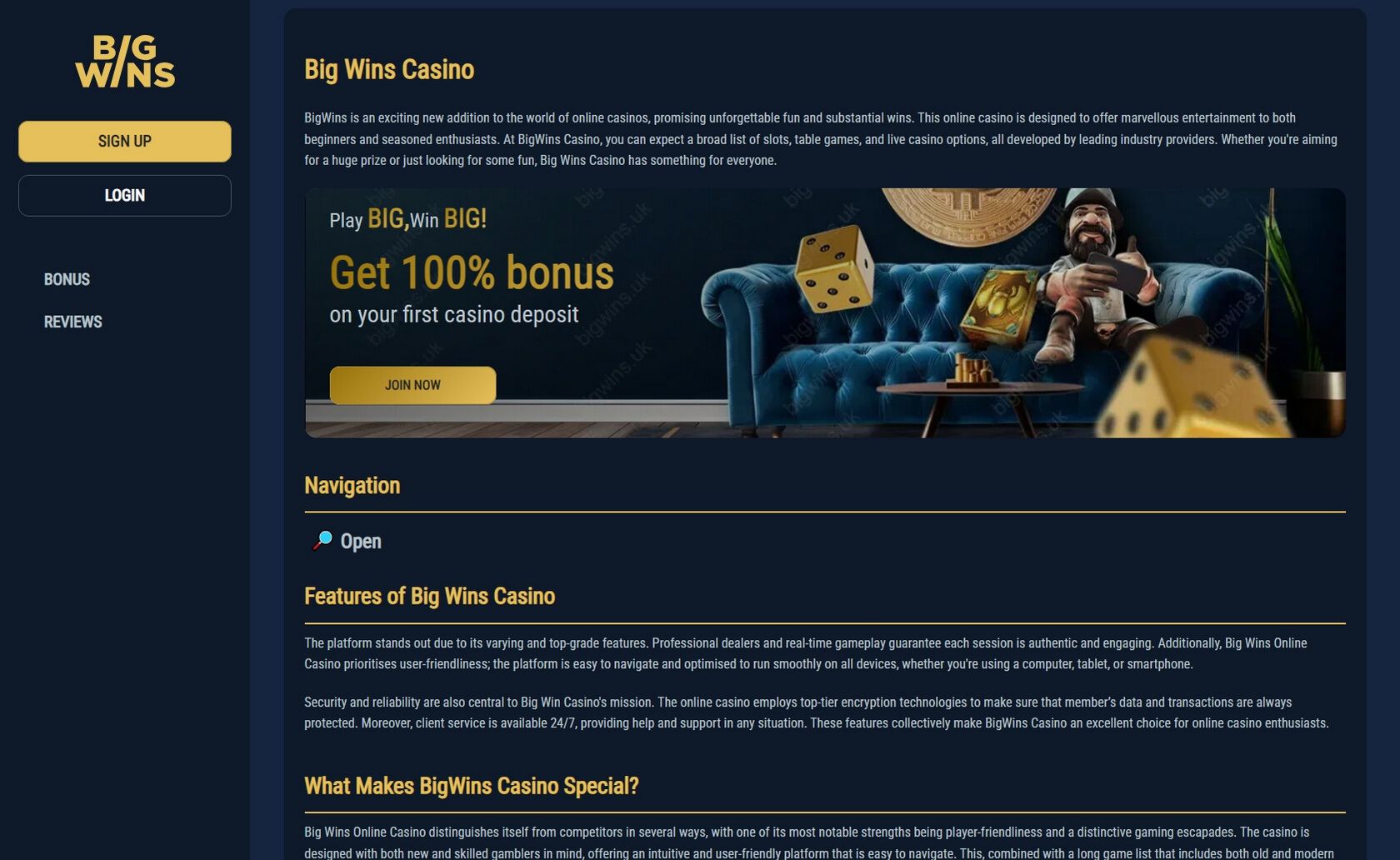Bigwins Casino Review